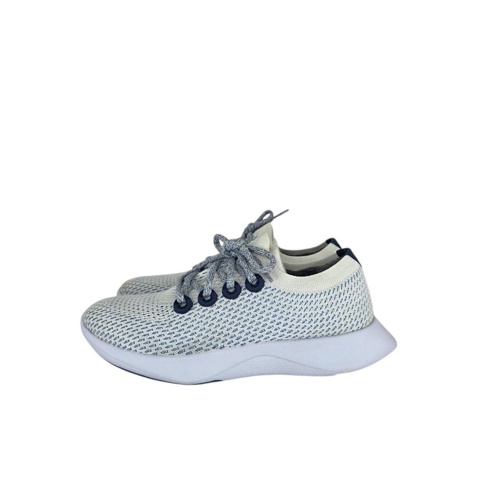 AllBirds Tree Dashers TD Women’s Running Shoes White‎ Geyser Light Blue Size 8